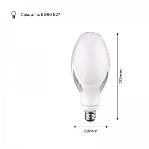 Lampadina LED ED90 E27 per lampione 40W