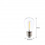 Lampadina LED E27 S14 trasparente 1W