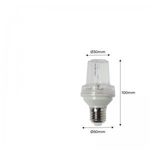 Lampadina LED a effetto stroboscopico E27 0,3W IP44