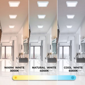 Plafoniera LED quadrata 18W ad alta efficienza
