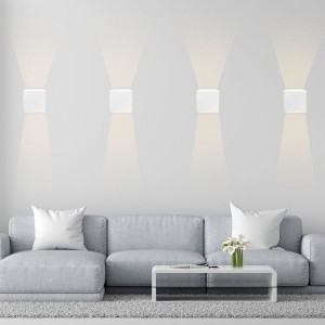 Confezione di 4 lampade da parete "KURTIN" 6W con apertura di luce regolabile