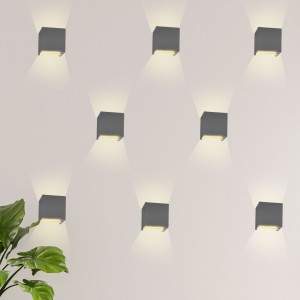 Confezione da 8 lampade da parete "KURTIN" 6W con apertura di luce regolabile