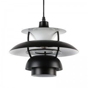 Lampada a sospensione di design nera "YOHAN" E27