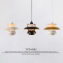 Lampada a sospensione di design "YOHAN" disponibile in bianco/nero e oro E27