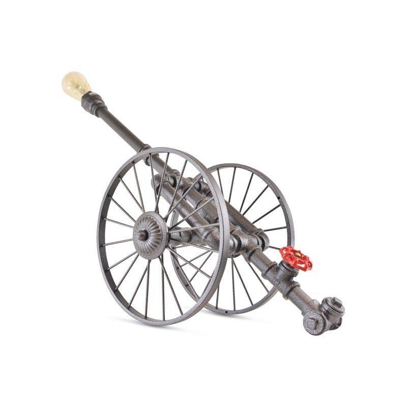 Lampada a LED vintage per tubi con forma di cannone Lampada a LED vintage per tubi con forma di cannone