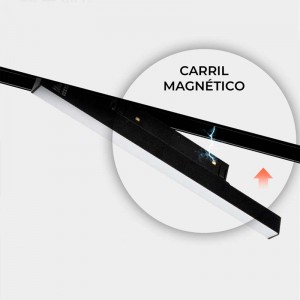 Binario magnetico incasso a scomparsa - 20mm- 48V - 2 metri