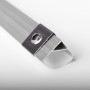 Profilo angolare in alluminio con diffusore, 4 tappi e 4 clip - Striscia LED fino a 10 mm - 2 metri