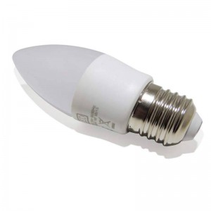 Lampadina LED a candela E27 4,2W opale