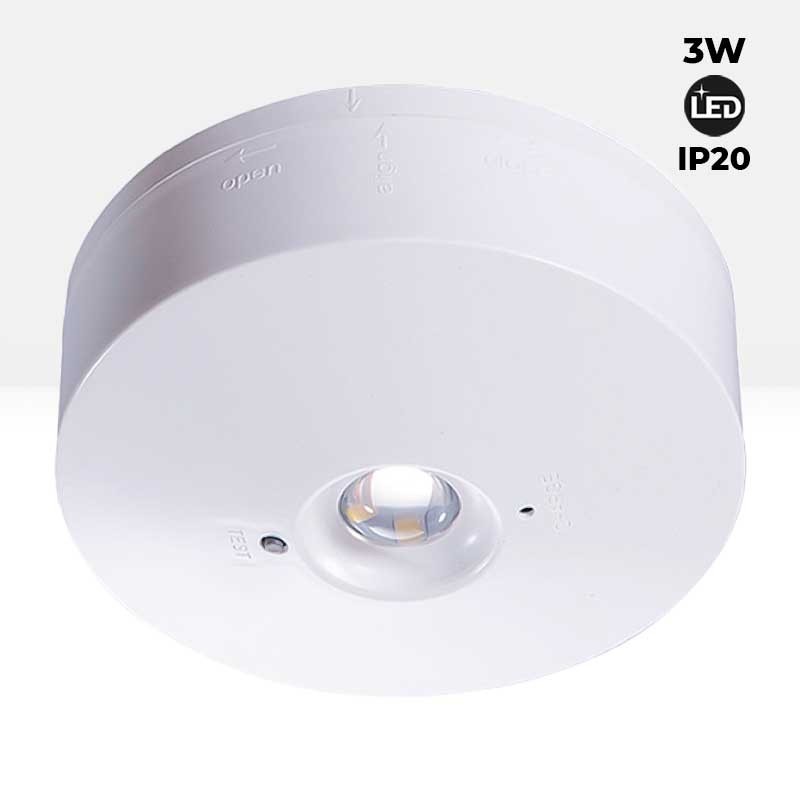Luce di emergenza LED da superficie 150lm 2,5W - 3 ore IP20