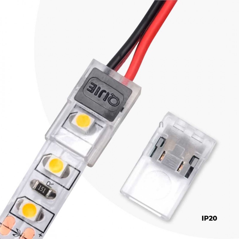 Connettore rapido CLIP 2 pin - Striscia LED a cavo - PCB 8mm IP20 - max 24V