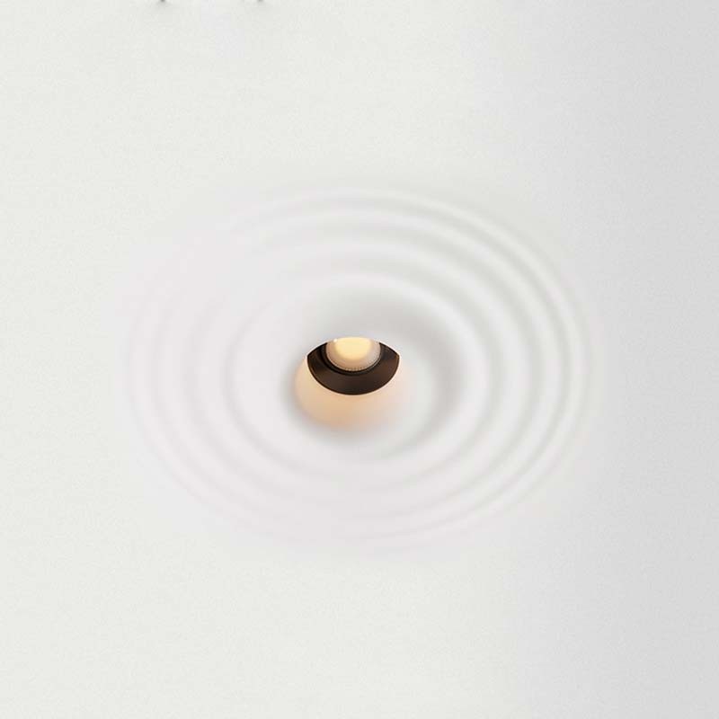 Plafoniera da incasso in gesso effetto onda 200x200mm - GU10