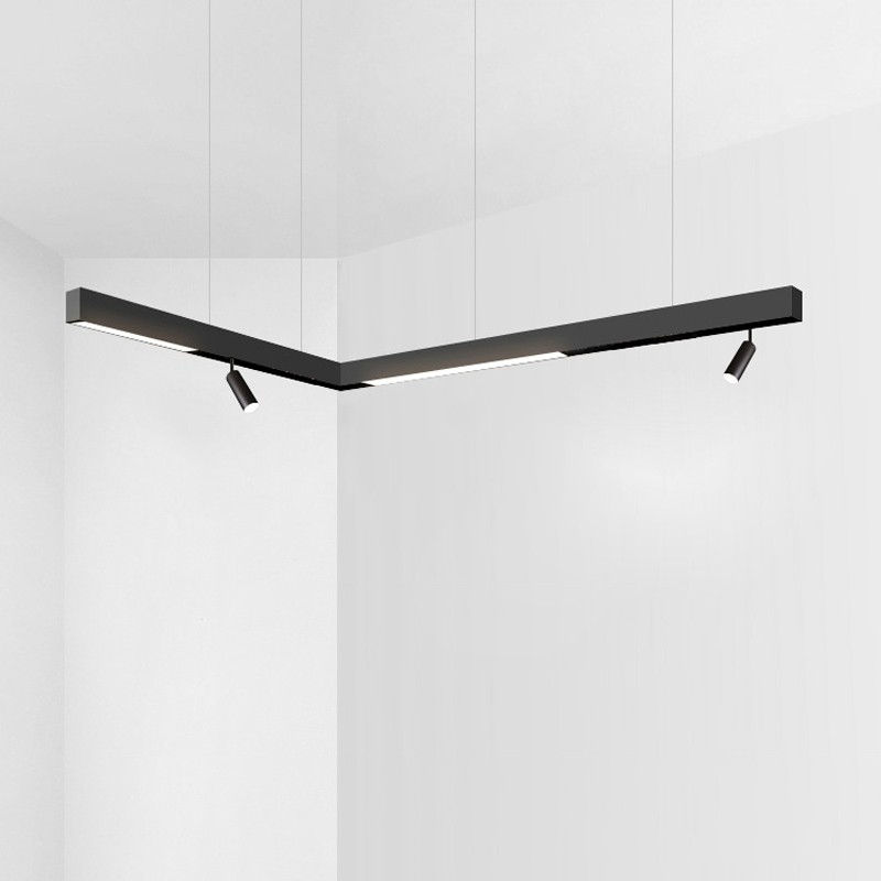 Faretto LED a binario magnetico 48V - 6W - Nero Faretto LED a binario magnetico 48V - 6W - Nero