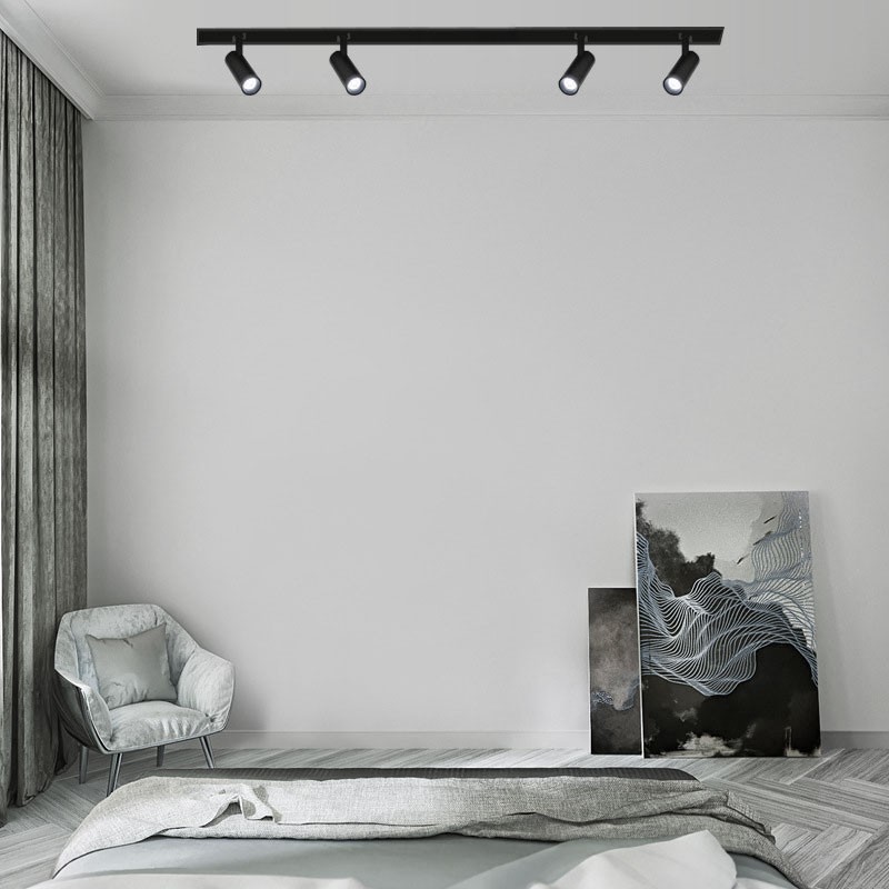 Faretto LED a binario magnetico 48V - 6W - Nero Faretto LED a binario magnetico 48V - 6W - Nero