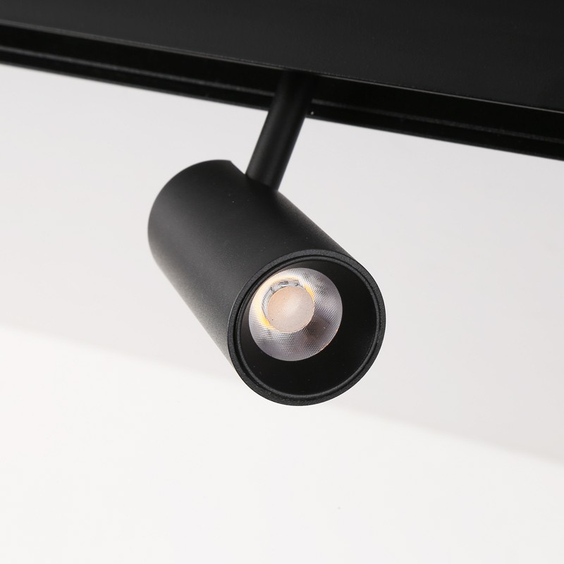 Faretto LED a binario magnetico 48V - 6W - Nero Faretto LED a binario magnetico 48V - 6W - Nero