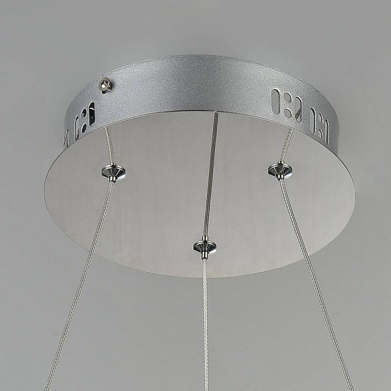 SIRKLER LAMPADA A SOSPENSIONE IN STILE NORDICO EFFETTO QUARZO 28W, FINITURA NICHEL-CROMO 4000K