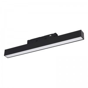 Faretto lineare LED opalino a binario magnetico 48V - 10W - Nero