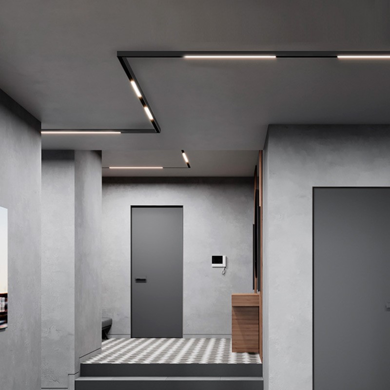 Faretto lineare LED opalino per binario magnetico 48V - 20W Faretto lineare LED opalino per binario magnetico 48V - 20W