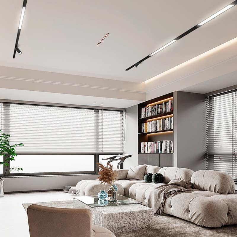 Faretto lineare LED opalino per binario magnetico 48V - 20W Faretto lineare LED opalino per binario magnetico 48V - 20W