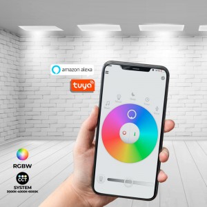 Pannello LED da incasso WIFI SMART RGB / RGBW + CCT - 60x60 cm - 40W