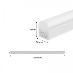 Striscia LED sottopensile T5 120cm 14W opale