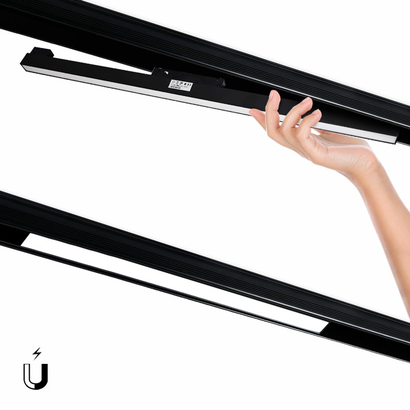 Faretto lineare LED opalino per binario magnetico 48V - 20W Faretto lineare LED opalino per binario magnetico 48V - 20W