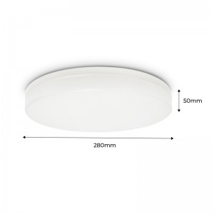 Plafoniera LED circolare bianca 24W CCT 2640lm IP65