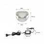 Kit 6 faretti LED da incasso a terra LED 0,3W - 12V-DC - IP67