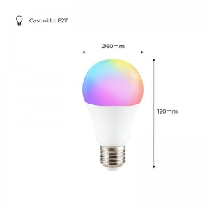 Lampadine Colorate LED E27 10W RGBW Dimmerabile Cambia Colore Lampadina,con  21 Chiave Telecomando,Funzione di Memoria Dual,12 scelte di colore,per