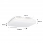 Plafoniera LED da superficie - quadrata bianca 24W 2640LM IP54