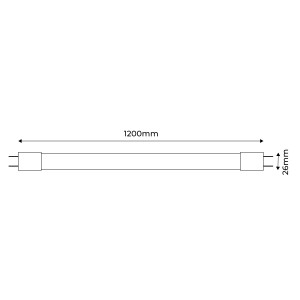 Tubo LED T8 120cm vari colori 18W