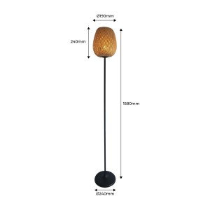 Dimensioni della lampada Nikko