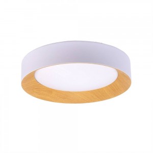 Plafoniera LED - Effetto legno - CCT - Ø450mm - 28W