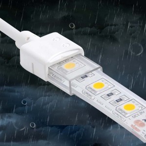 Connettore a tenuta stagna per striscia LED con cavo - 2 pin - IP68 - 10 mm