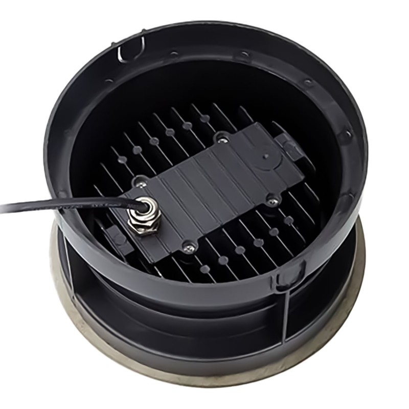 Faretto LED da incasso a pavimento 18W - Bianco caldo - Ø21cm- IP67 Faretto LED da incasso a pavimento 18W - Bianco caldo - Ø21cm- IP67