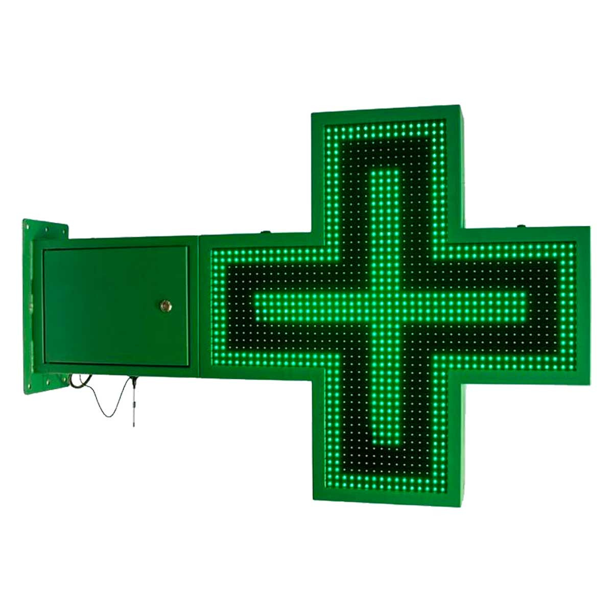 Croce LED farmacia monocolore verde programmabile P16 - Esterno