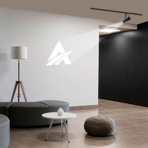 Proiettore di logo LED GOBO per binario trifase - 20W - Ottica 20° - Interno - IP20
