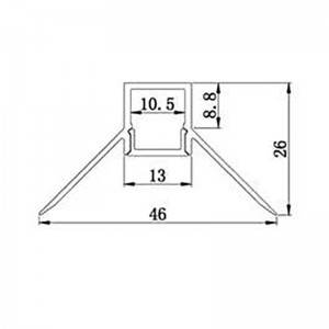 Profilo integrabile in gesso/cartongesso 46x26 angolo interno (2m)