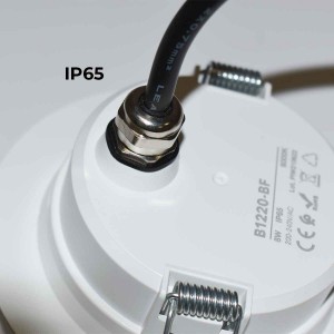 Downlight LED da incasso a tenuta stagna - IP65 - 8W - Taglio Ø 80-95mm