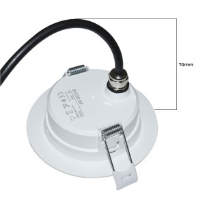 Downlight LED da incasso a tenuta stagna - IP65 - 8W - Taglio Ø 80-95mm