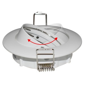 Anello circolare inclinabile per incasso per lampadine GU10 / GU5.3