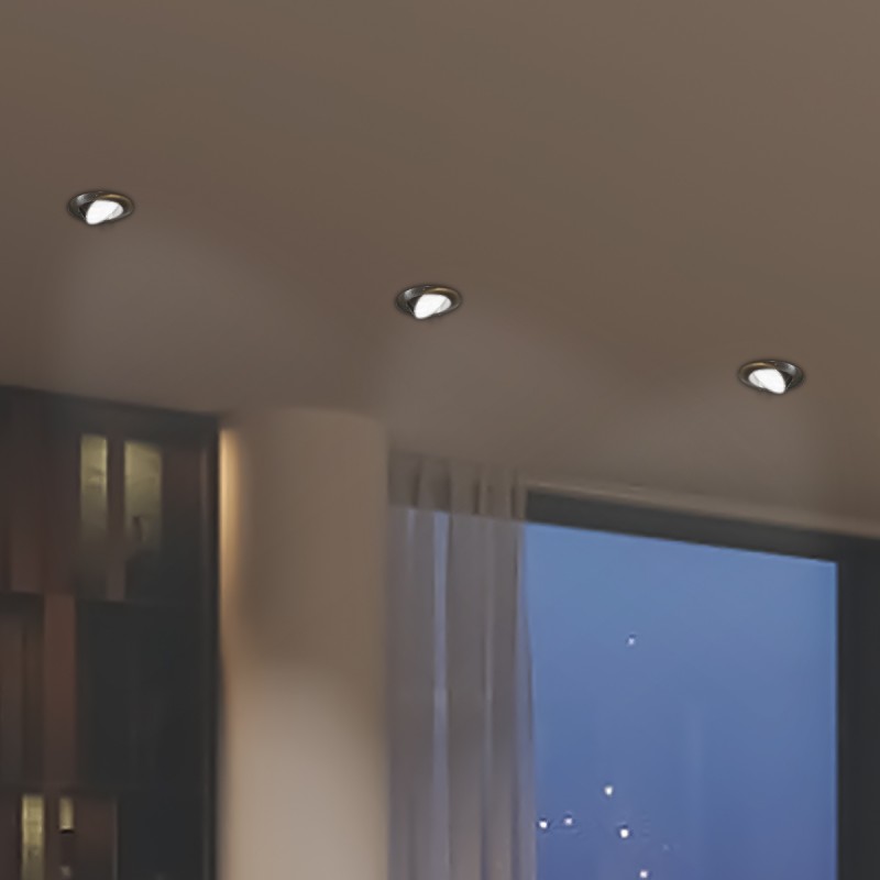 Anello circolare inclinabile per incasso per lampadina GU10 / GU5,3 Anello circolare inclinabile per incasso per lampadina GU10 / GU5,3