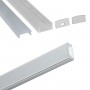 Profilo da superficie in alluminio per striscia LED con diffusore _ Bianco