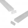 Profilo da superficie in alluminio per striscia LED con diffusore _ Bianco