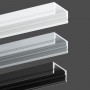 Profilo da superficie in alluminio per striscia LED con diffusore _ Nero