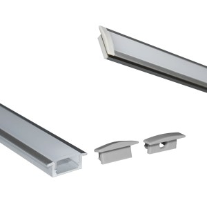 Profilo in alluminio da incasso per striscia LED con diffusore