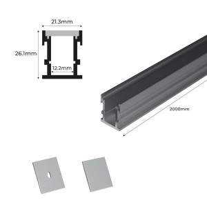 Profilo in alluminio per striscia LED da incasso con diffusore