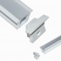 Profilo da incasso in alluminio per striscia LED con diffusore