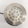Faretto LED da incasso a pavimento 18W - Bianco caldo - Ø21cm- IP67