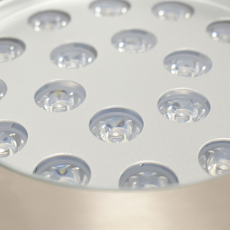 Faretto LED da incasso a pavimento 18W - Bianco caldo - Ø21cm- IP67 Faretto LED da incasso a pavimento 18W - Bianco caldo - Ø21cm- IP67