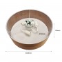 Lampada da soffitto con paralume effetto legno "AGUDES" - 3xE27